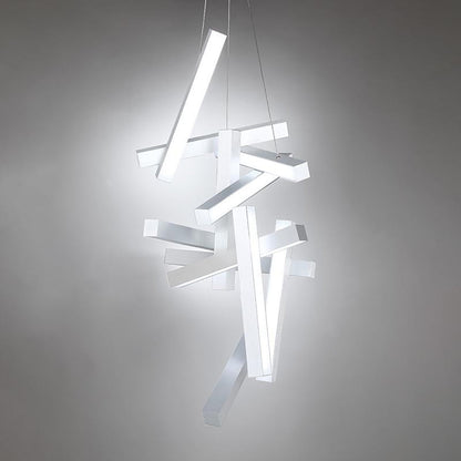 Beliolix LED Vertical Chandelier Aluminum & Acrylic Diffuser 25"W x 23"D