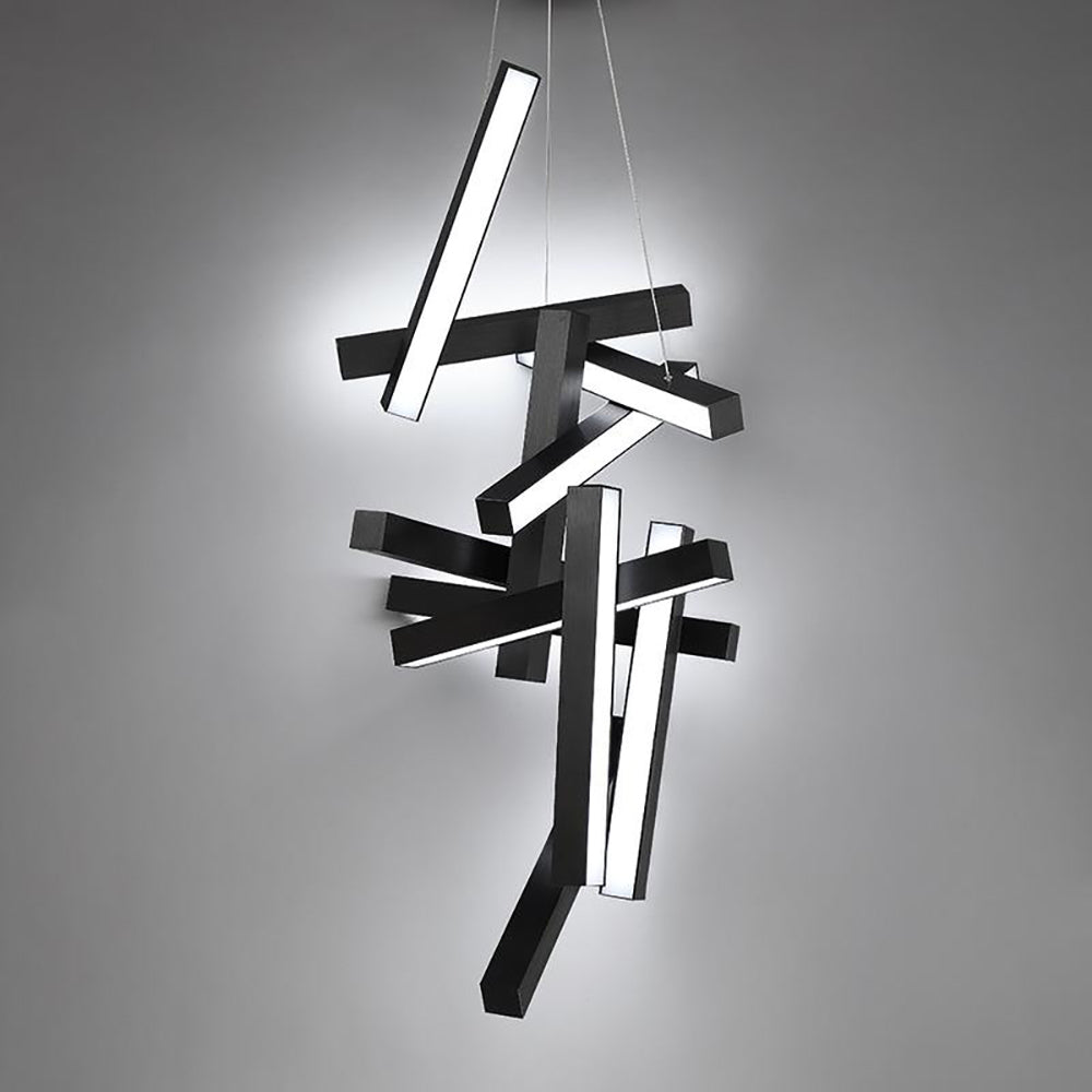 Beliolix LED Vertical Chandelier Aluminum & Acrylic Diffuser 25"W x 23"D