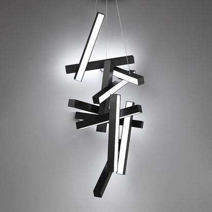 Beliolix LED Vertical Chandelier Aluminum & Acrylic Diffuser 25"W x 23"D