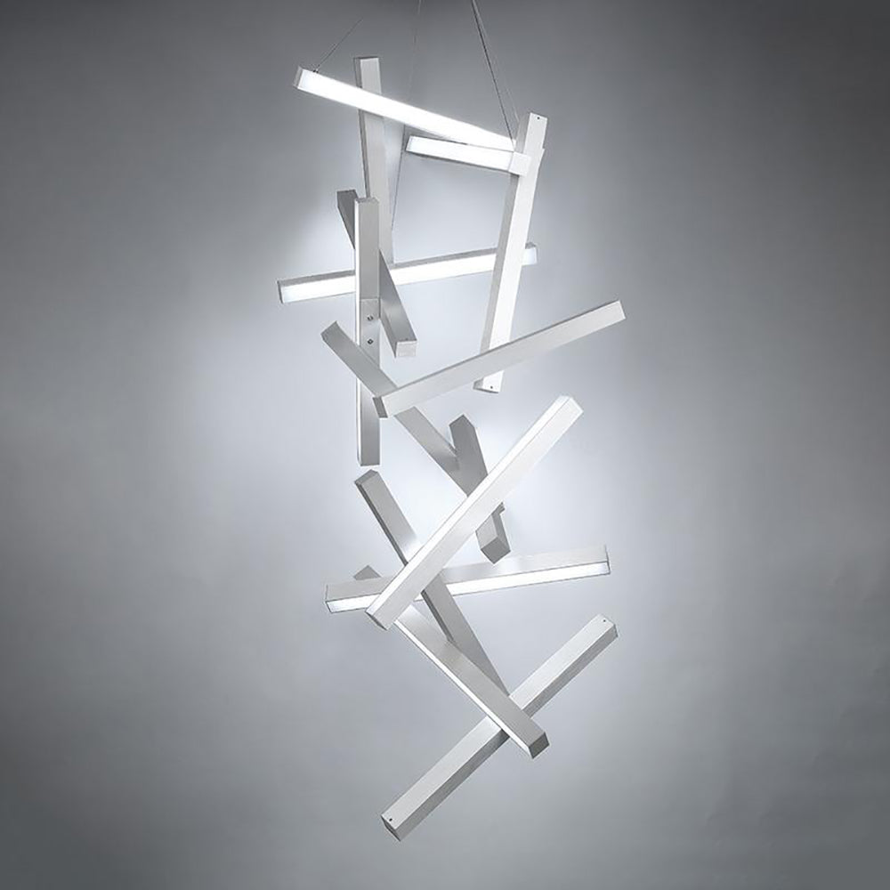 Beliolix LED Vertical Chandelier Aluminum & Acrylic Diffuser 25"W x 23"D