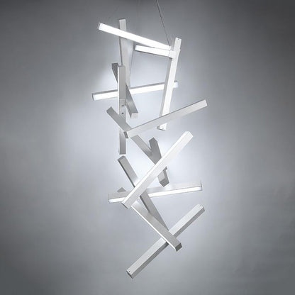 Beliolix LED Vertical Chandelier Aluminum & Acrylic Diffuser 25"W x 23"D