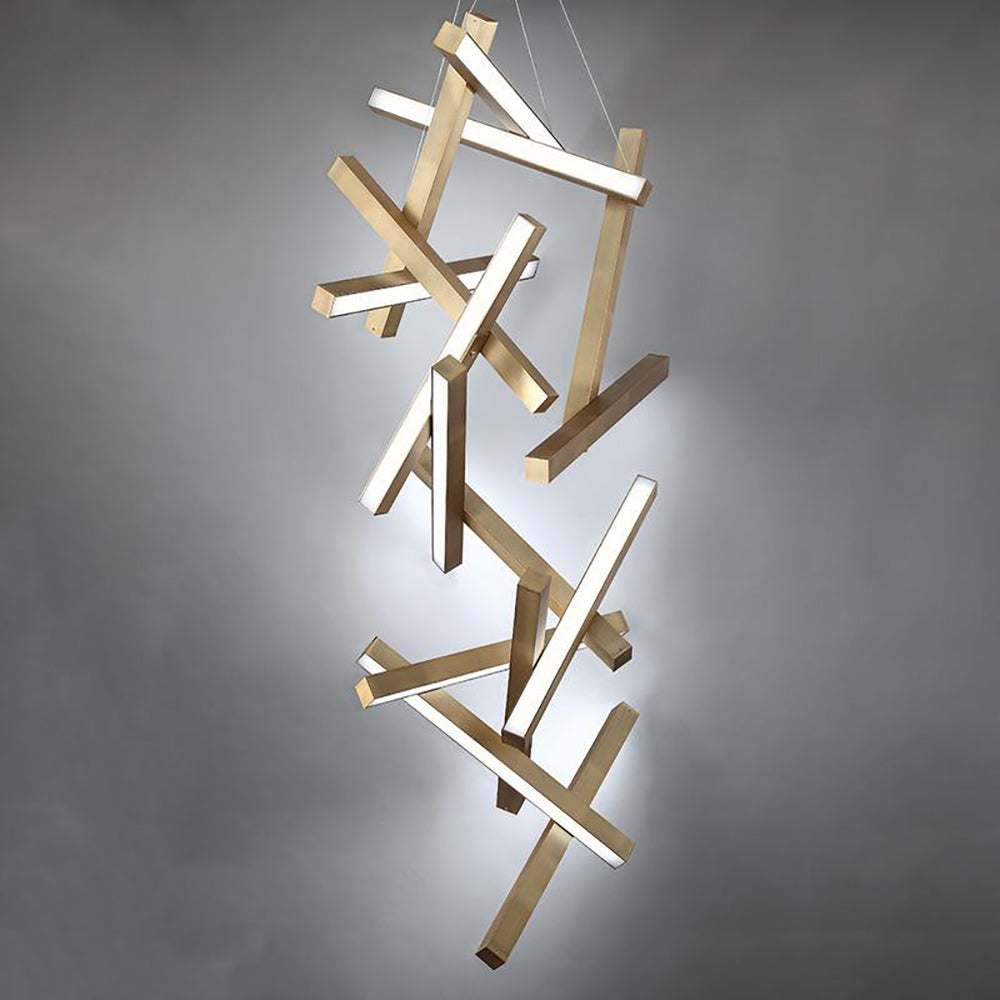 Beliolix LED Vertical Chandelier Aluminum & Acrylic Diffuser 25"W x 23"D