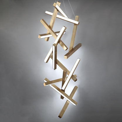 Beliolix LED Vertical Chandelier Aluminum & Acrylic Diffuser 25"W x 23"D