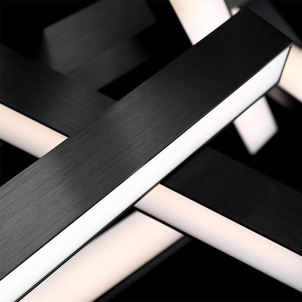 Beliolix LED Vertical Chandelier Aluminum & Acrylic Diffuser 25"W x 23"D