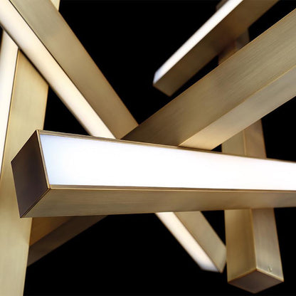 Beliolix LED Vertical Chandelier Aluminum & Acrylic Diffuser 25"W x 23"D