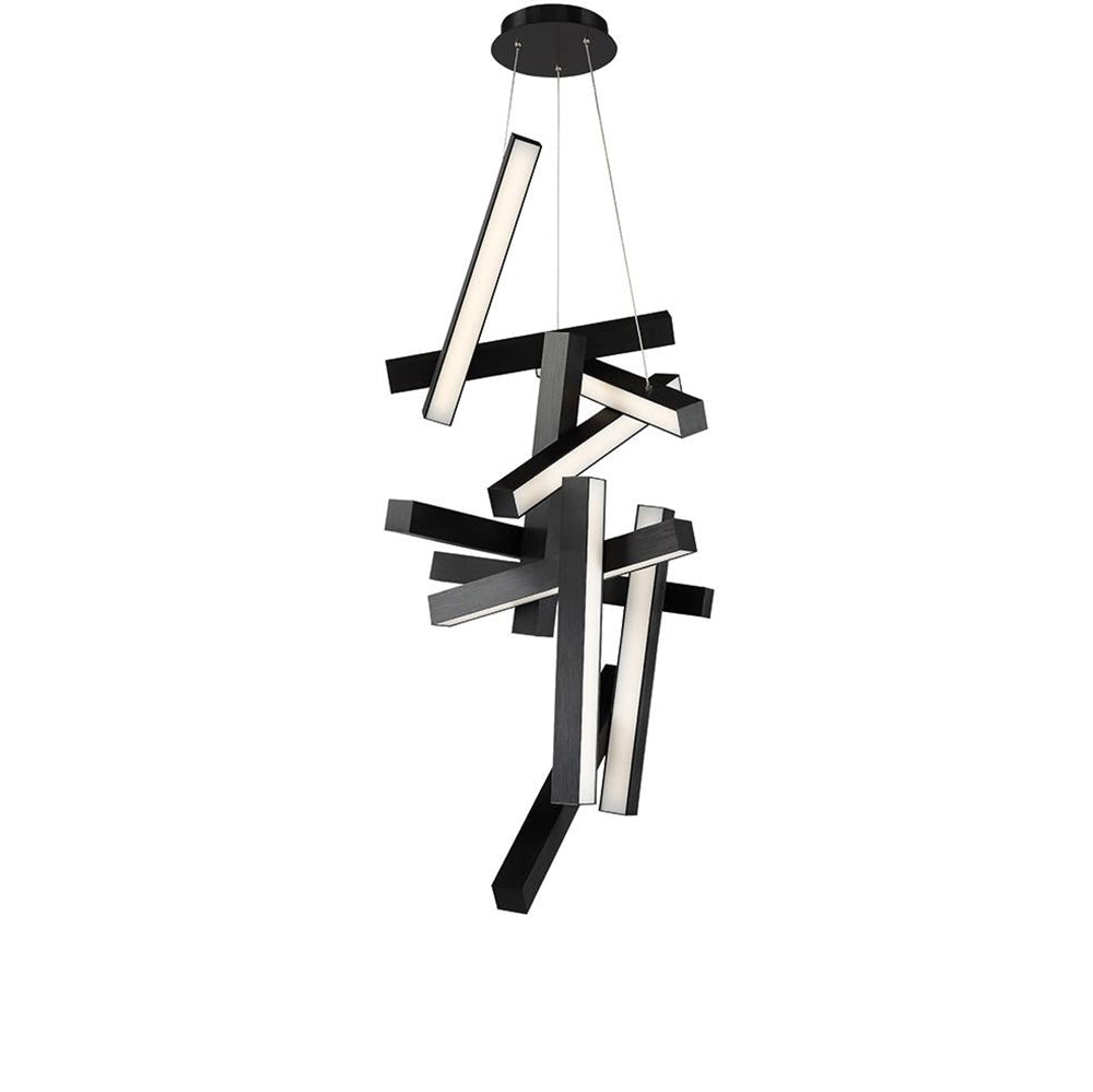 Beliolix LED Vertical Chandelier Aluminum & Acrylic Diffuser 25"W x 23"D