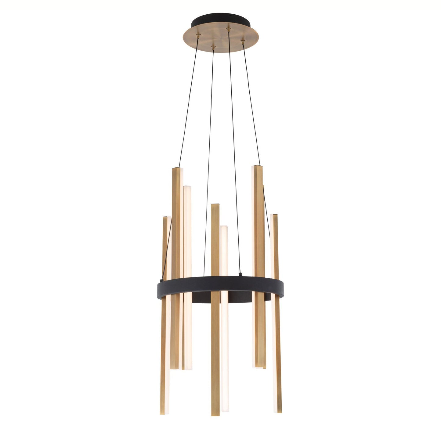 Toreivero LED Chandelier Aluminum & Acrylic 14"D