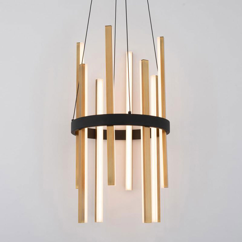 Toreivero LED Chandelier Aluminum & Acrylic 14"D