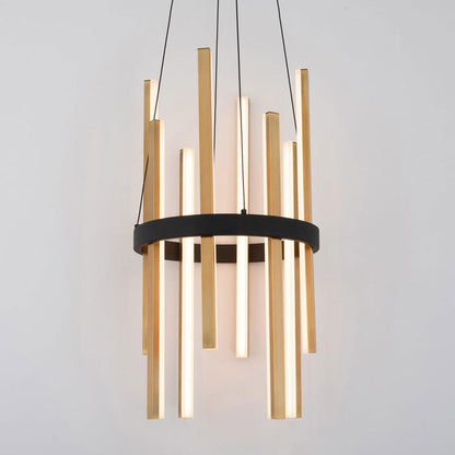 Toreivero LED Chandelier Aluminum & Acrylic 14"D