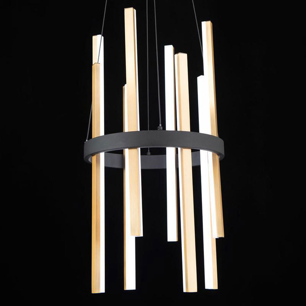 Toreivero LED Chandelier Aluminum & Acrylic 14"D