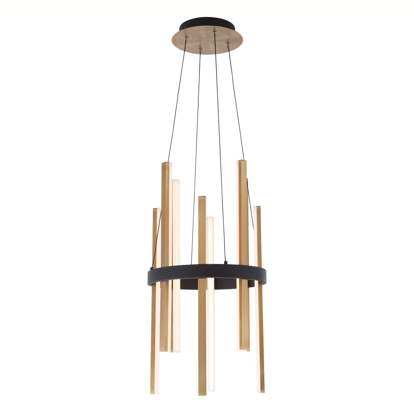 Toreivero LED Chandelier Aluminum & Acrylic 14"D