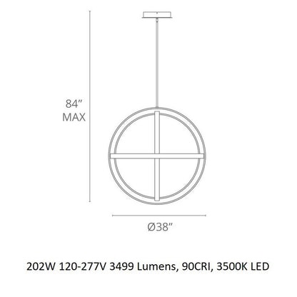 Xanaedor Chandelier Aluminum & Silica Diffuser 28"D