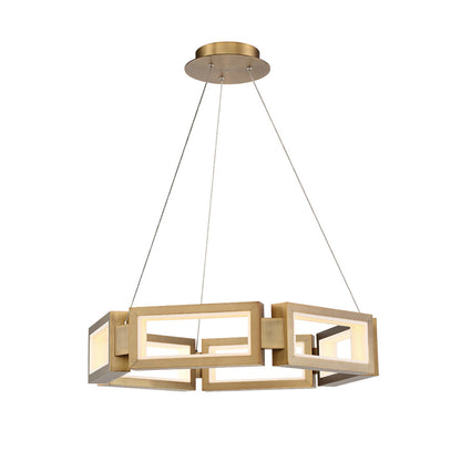 Aviytor LED Chandelier Aluminum & Silica Diffuser 29"W x 29"D