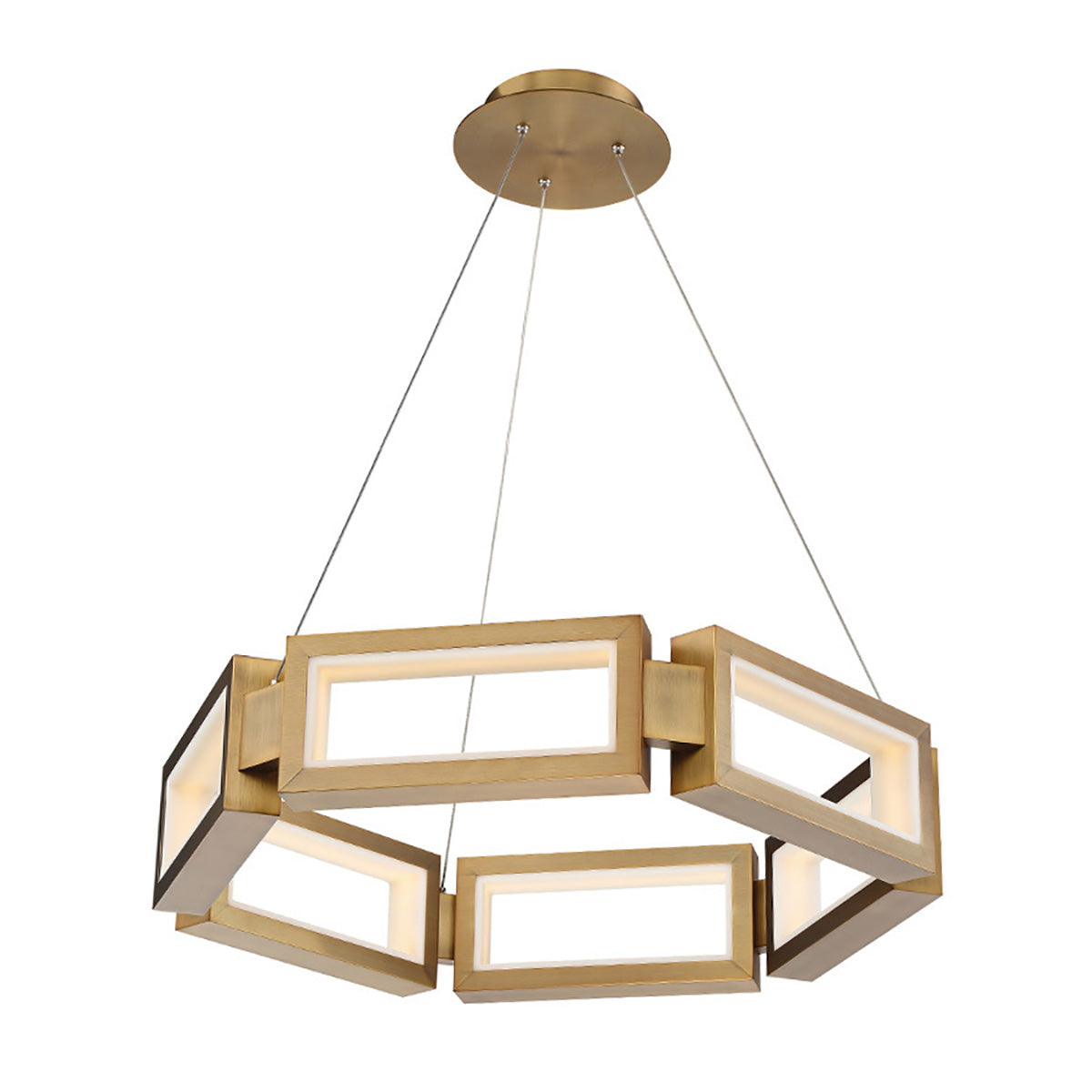 Aviytor LED Chandelier Aluminum & Silica Diffuser 29"W x 29"D