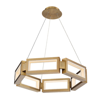 Aviytor LED Chandelier Aluminum & Silica Diffuser 29"W x 29"D