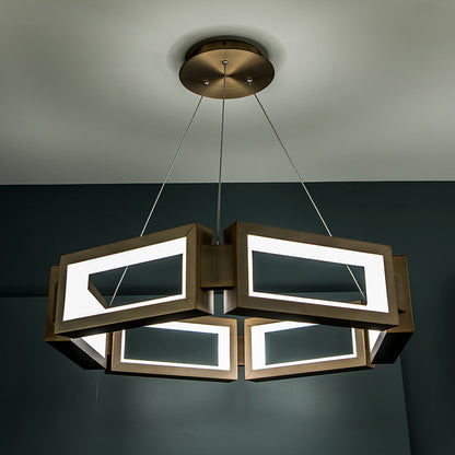 Aviytor LED Chandelier Aluminum & Silica Diffuser 29"W x 29"D
