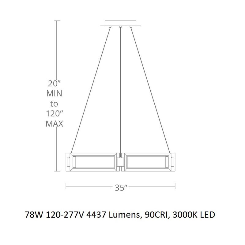 Aviytor LED Chandelier Aluminum & Silica Diffuser 29"W x 29"D