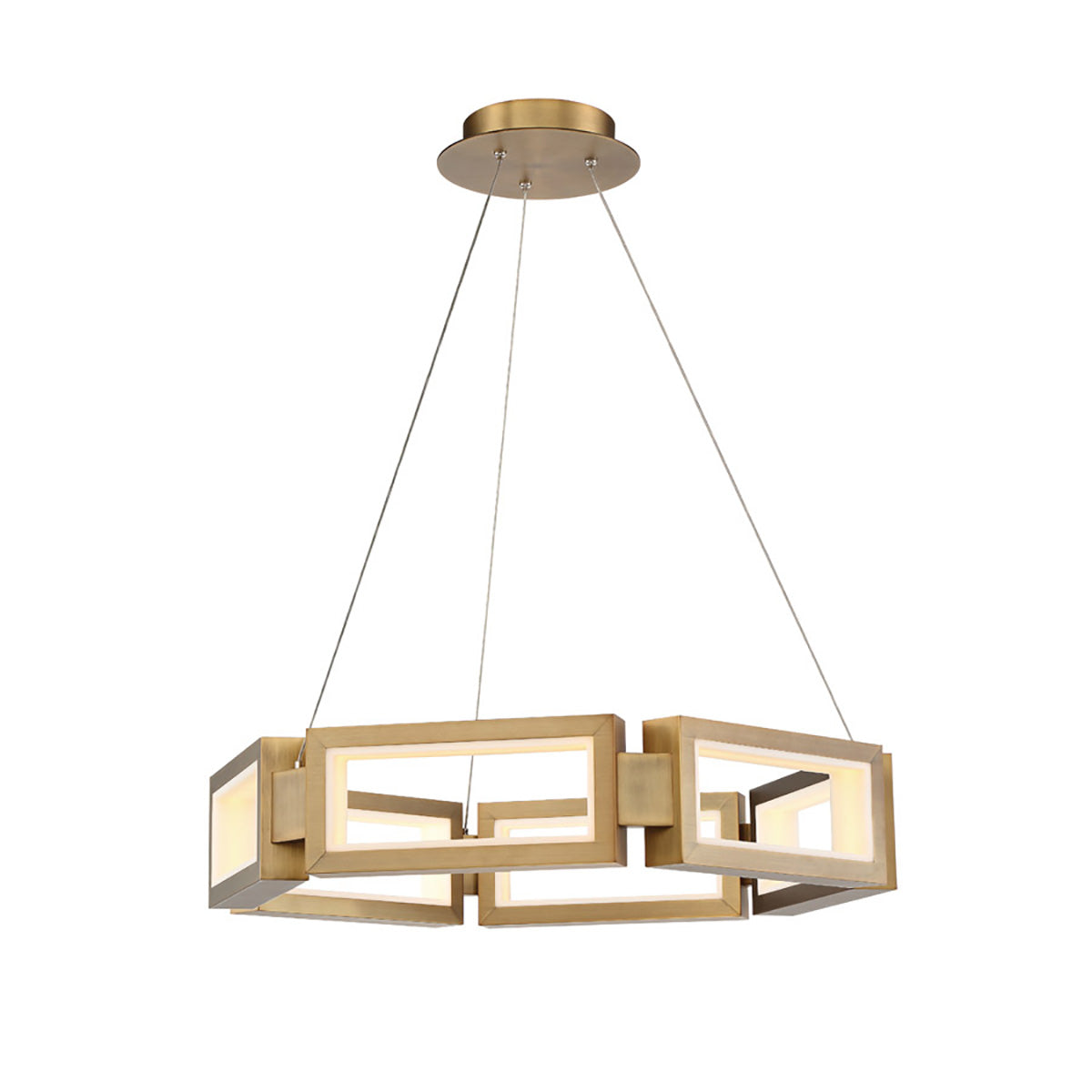 Aviytor LED Chandelier Aluminum & Silica Diffuser 29"W x 29"D