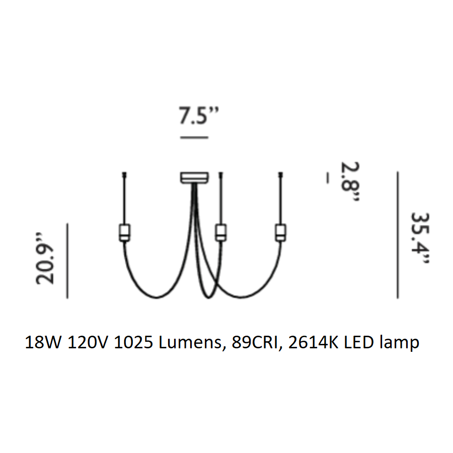 Ulynar Chandelier Facetted Glass With Powder Coated Steel Light Unit & Ultra-thin Suspension Wire & Braided Flat Cable 50"D