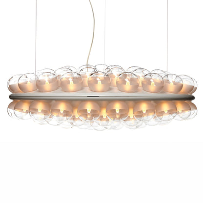 Caleivyn Light Round Pendant Light HIPS Housing & PMMA Light Guide & Glass Bulbs