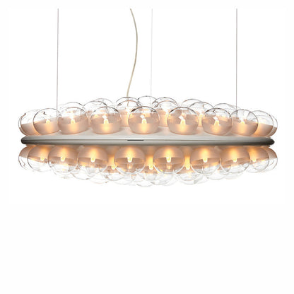 Caleivyn Light Round Pendant Light HIPS Housing & PMMA Light Guide & Glass Bulbs