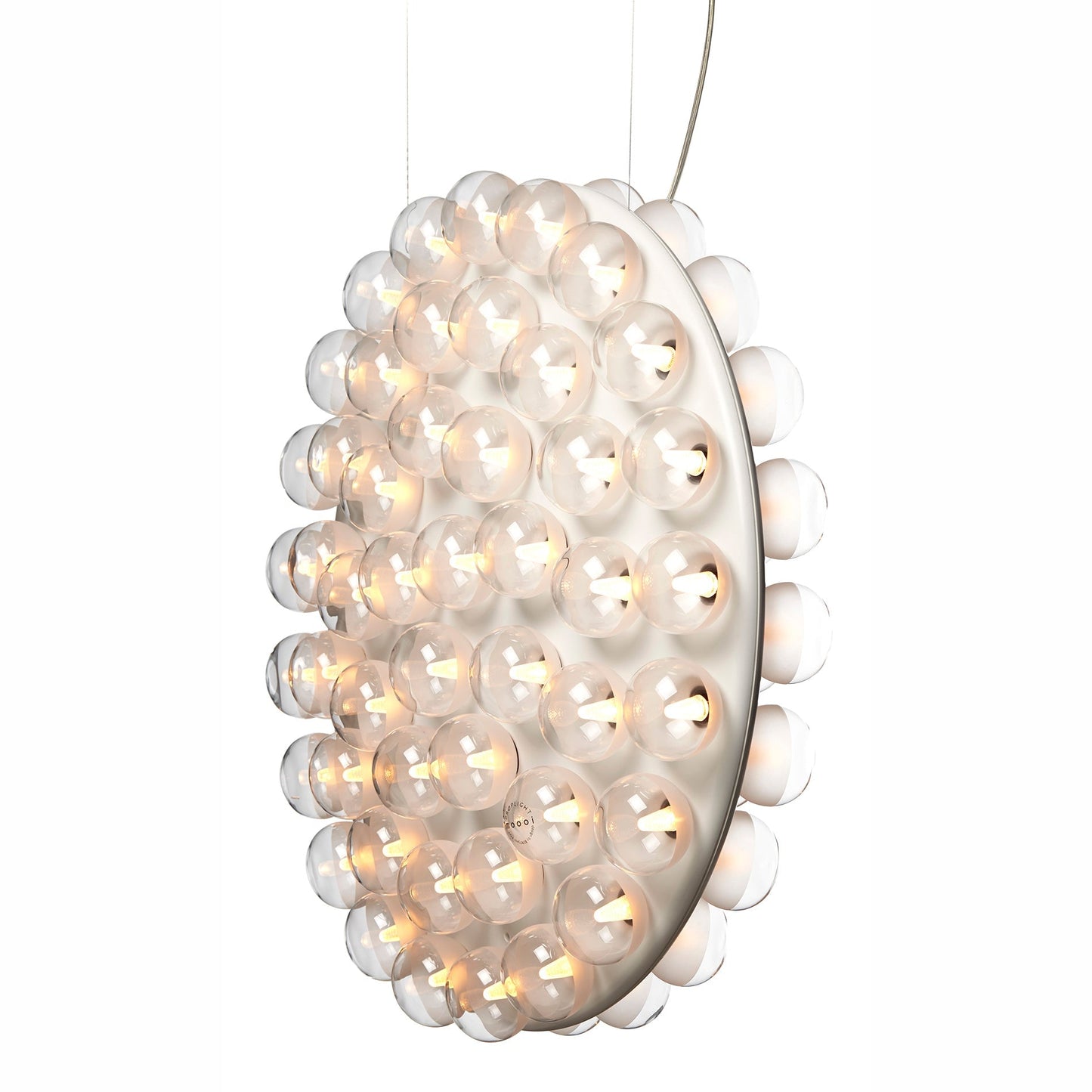 Caleivyn Light Round Pendant Light HIPS Housing & PMMA Light Guide & Glass Bulbs