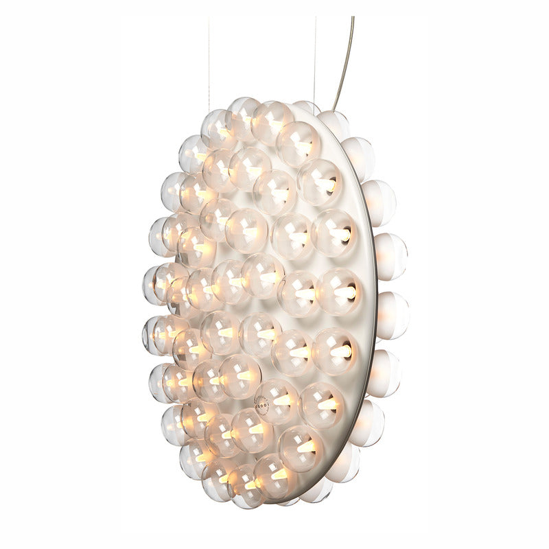 Caleivyn Light Round Pendant Light HIPS Housing & PMMA Light Guide & Glass Bulbs