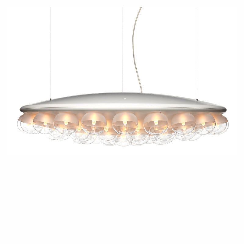 Caleivyn Light Round Pendant Light HIPS Housing & PMMA Light Guide & Glass Bulbs