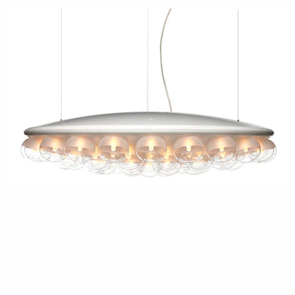 Caleivyn Light Round Pendant Light HIPS Housing & PMMA Light Guide & Glass Bulbs