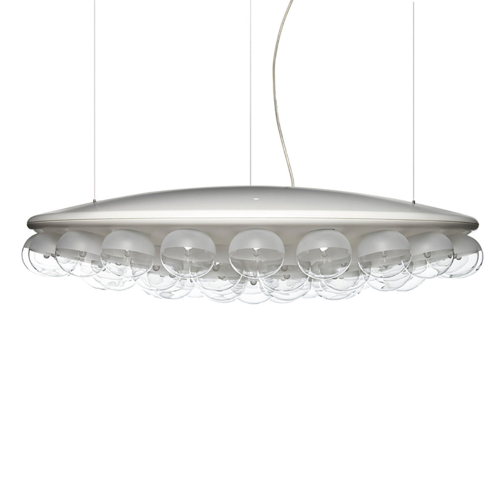 Caleivyn Light Round Pendant Light HIPS Housing & PMMA Light Guide & Glass Bulbs