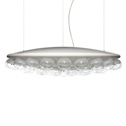 Caleivyn Light Round Pendant Light HIPS Housing & PMMA Light Guide & Glass Bulbs