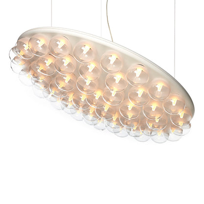 Caleivyn Light Round Pendant Light HIPS Housing & PMMA Light Guide & Glass Bulbs