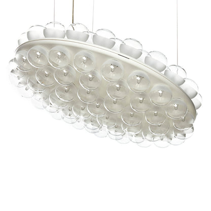 Caleivyn Light Round Pendant Light HIPS Housing & PMMA Light Guide & Glass Bulbs