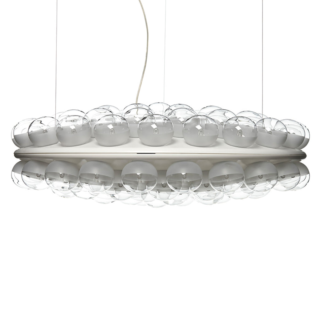 Caleivyn Light Round Pendant Light HIPS Housing & PMMA Light Guide & Glass Bulbs