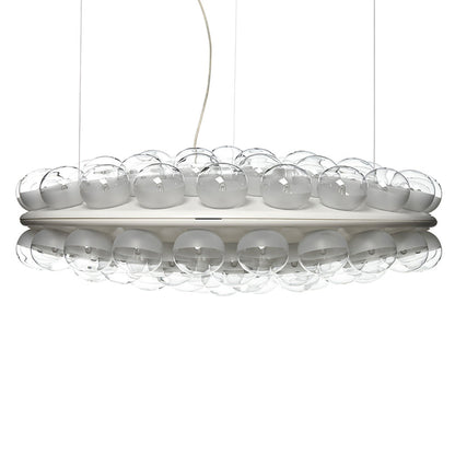Caleivyn Light Round Pendant Light HIPS Housing & PMMA Light Guide & Glass Bulbs