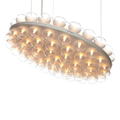 Caleivyn Light Round Pendant Light HIPS Housing & PMMA Light Guide & Glass Bulbs