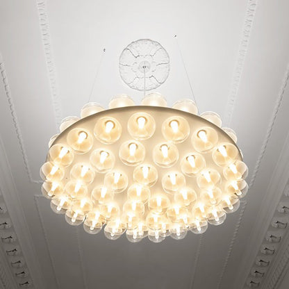 Caleivyn Light Round Pendant Light HIPS Housing & PMMA Light Guide & Glass Bulbs