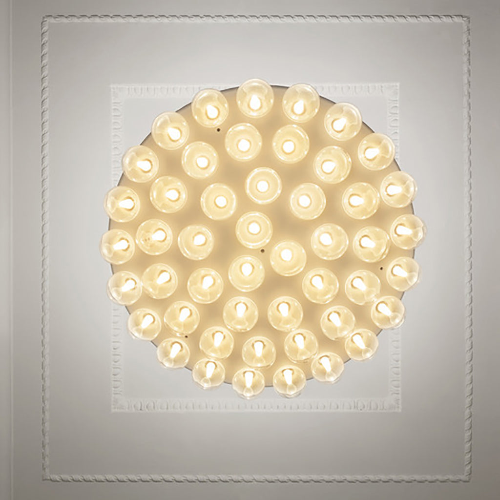 Caleivyn Light Round Pendant Light HIPS Housing & PMMA Light Guide & Glass Bulbs