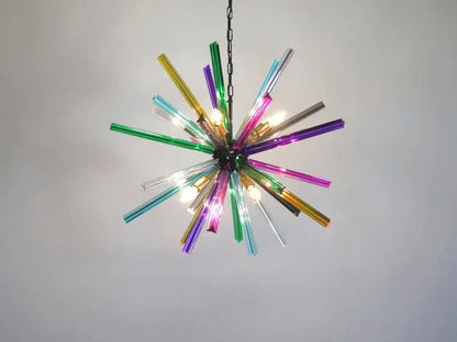 Murano Glass Chandelier – Sputnik – 30 prisms – Multi