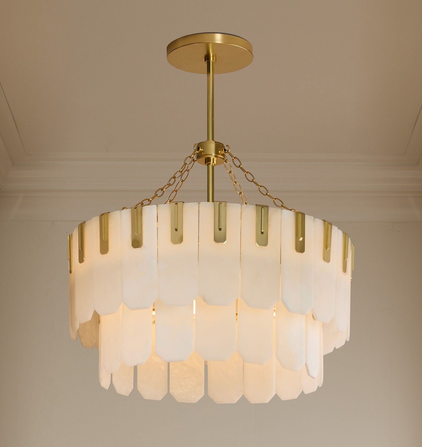 Nadia Alabaster Chandelier 30" 41"