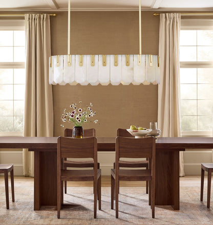 Nadia Alabaster Linear Chandelier 42" Width