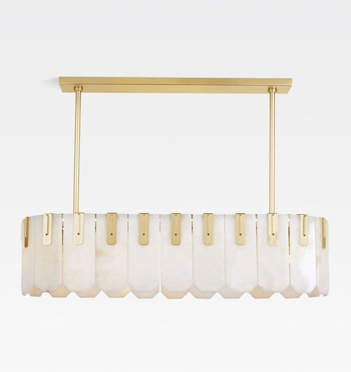 Nadia Alabaster Linear Chandelier 42" Width