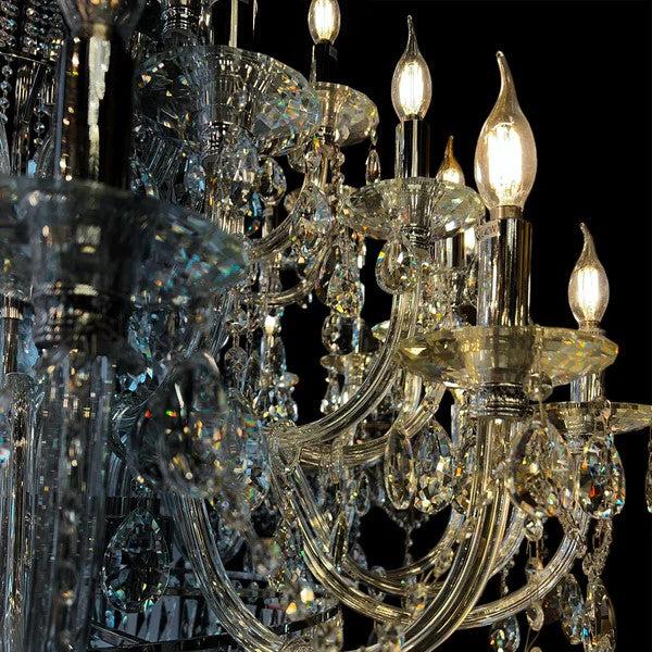 Extra Large European-style Multi-layers Candle Luxury Crystal Chandelier Gold Art Foyer/Staircase Decorative Light Fixture - Richardrider