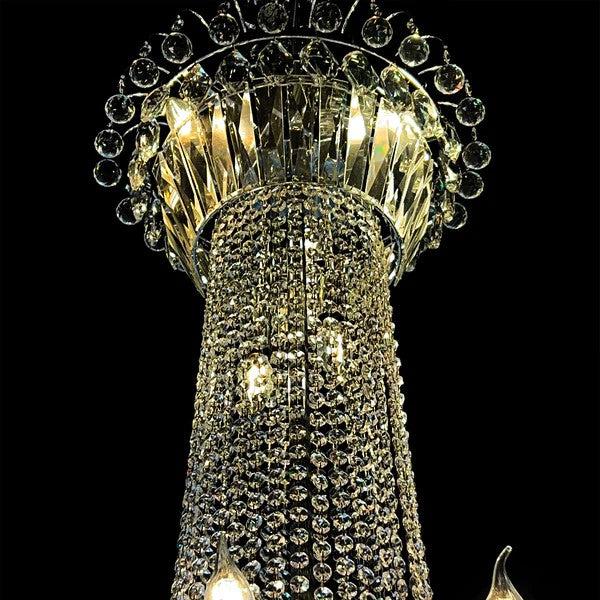 Extra Large European-style Multi-layers Candle Luxury Crystal Chandelier Gold Art Foyer/Staircase Decorative Light Fixture - Richardrider