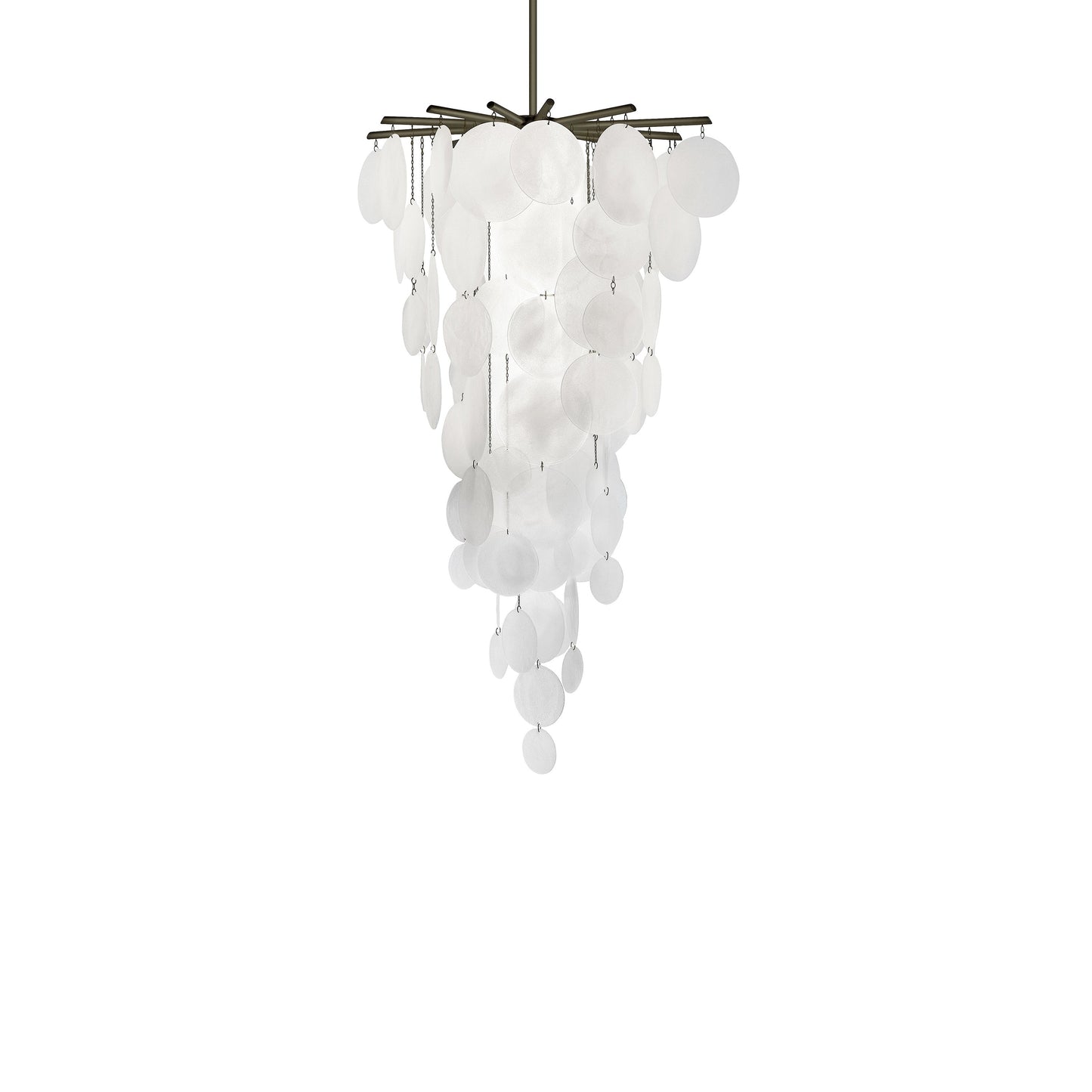 Galenar Cascade Chandelier Metal & Handmade Glass 46.9"D