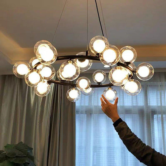 Modern Glass Round Chandelier For Living Room - Richardrider