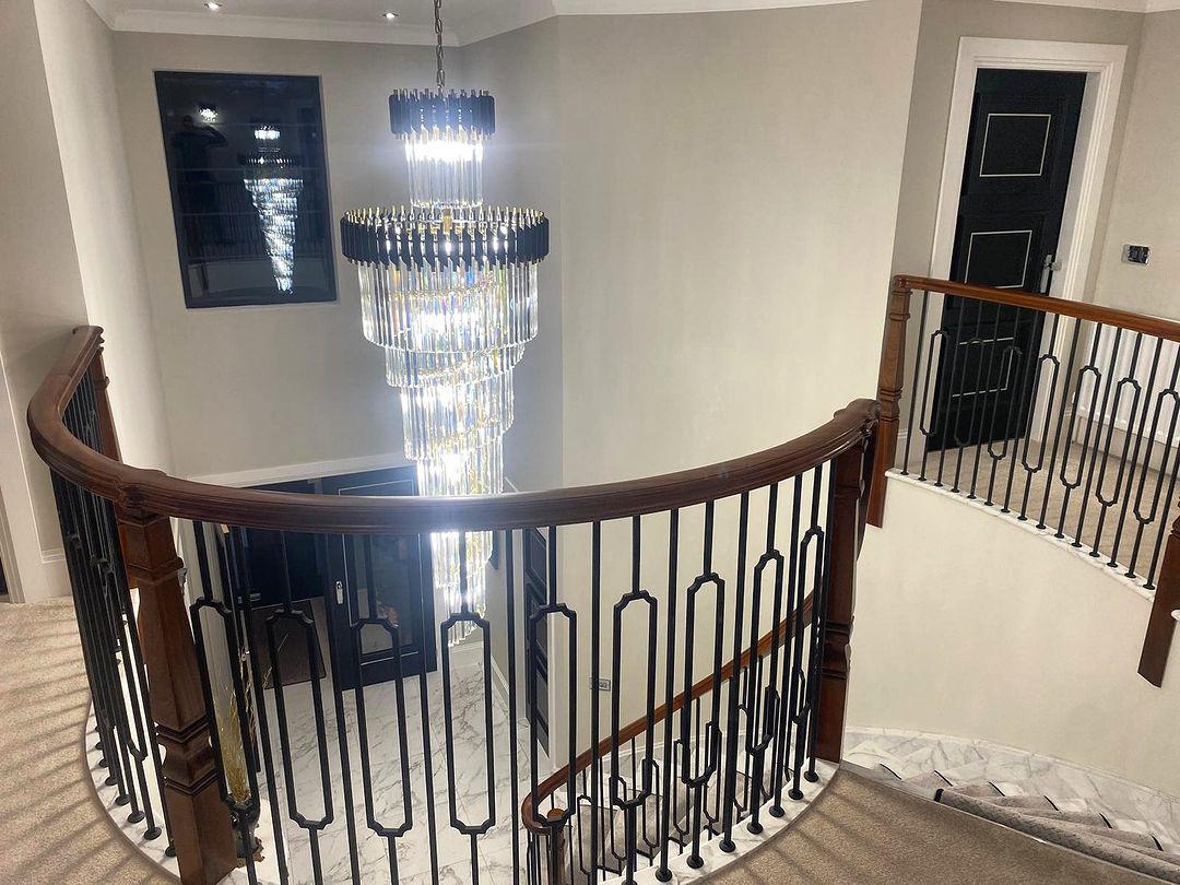 Spiral Crystal Chandelier For Foyer/ Staircase - Richardrider