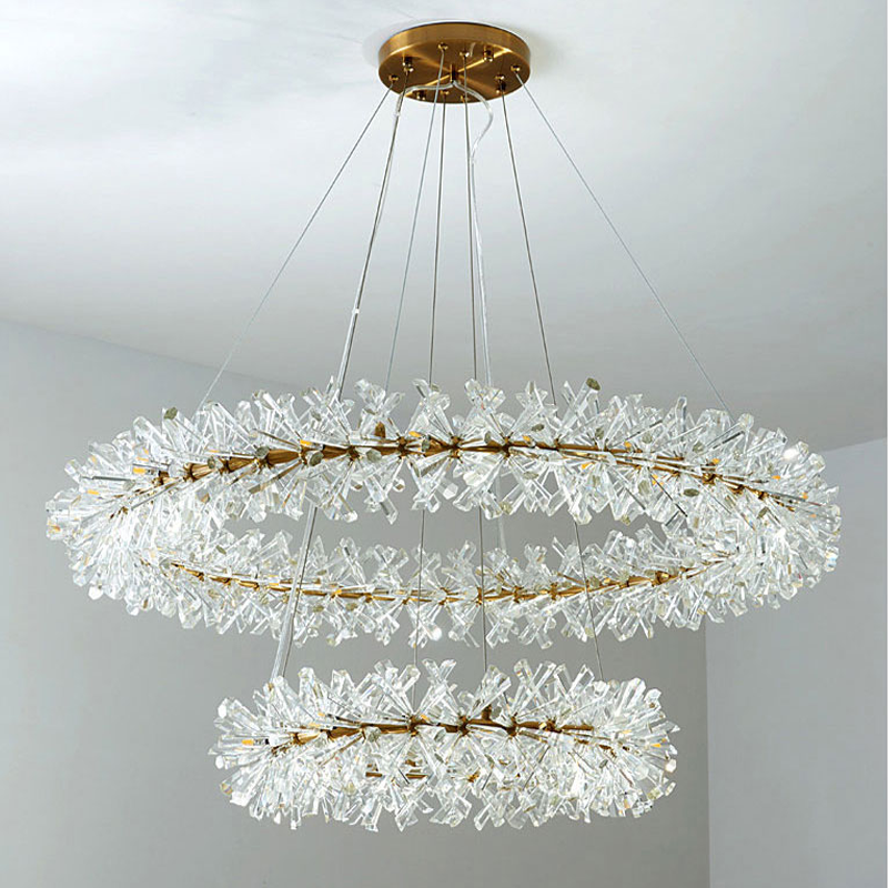 Postmodern Two-Tier Ring Crystal Chandelier - Richardrider