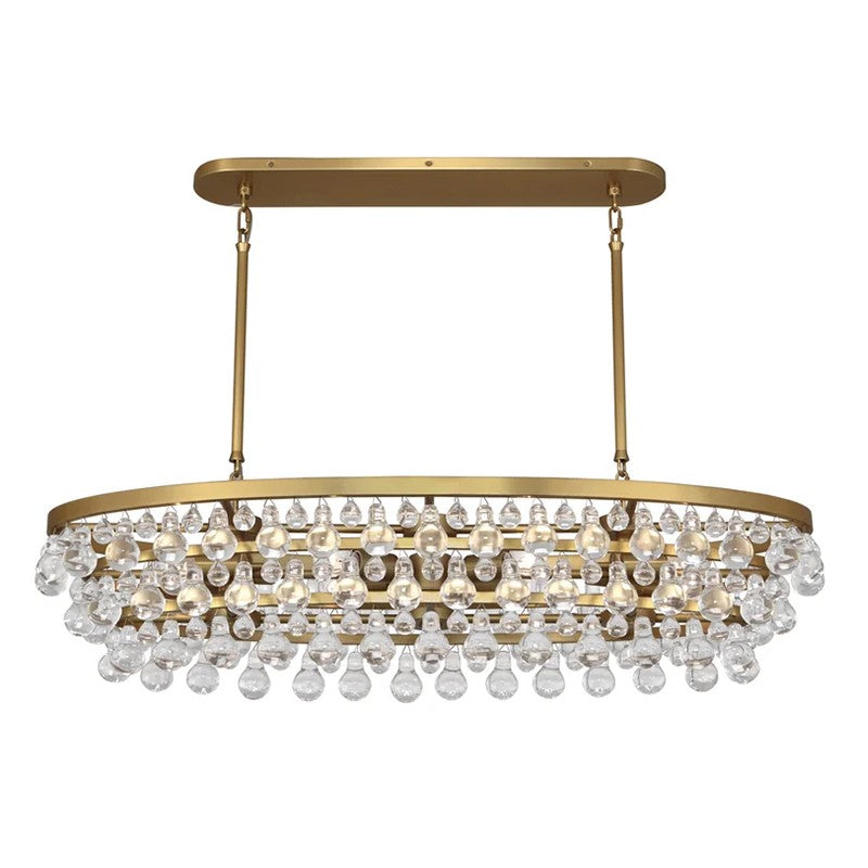 Abe Waterdrop Crystal Oval Chandelier 43" - Richardrider