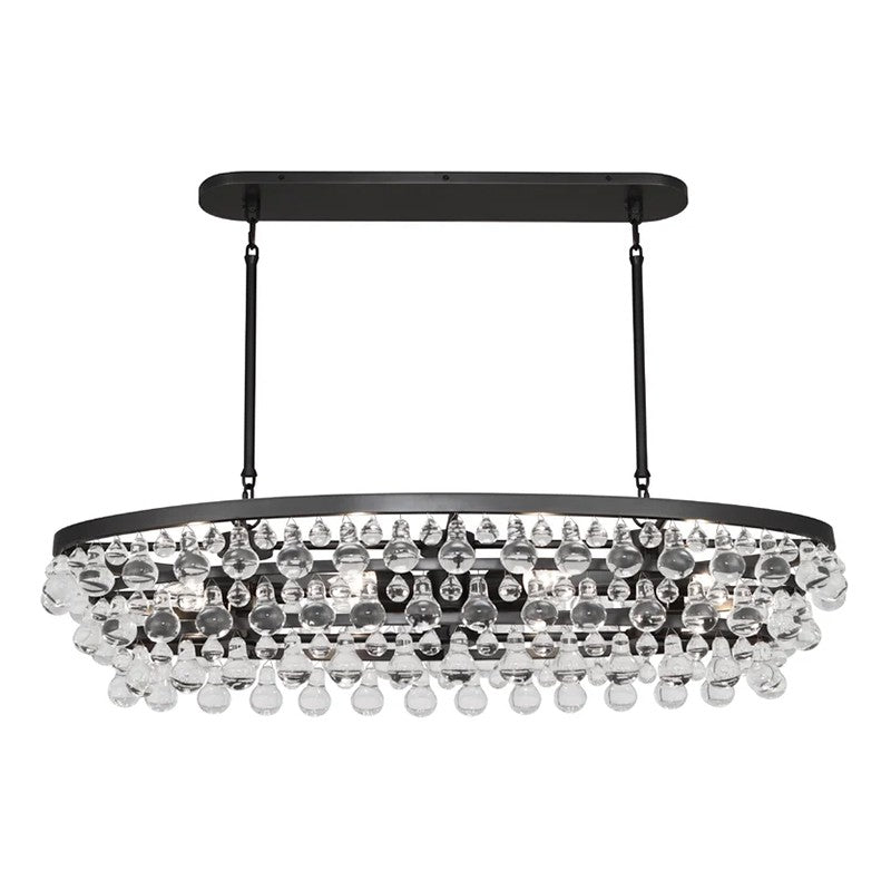 Abe Waterdrop Crystal Oval Chandelier 43" - Richardrider